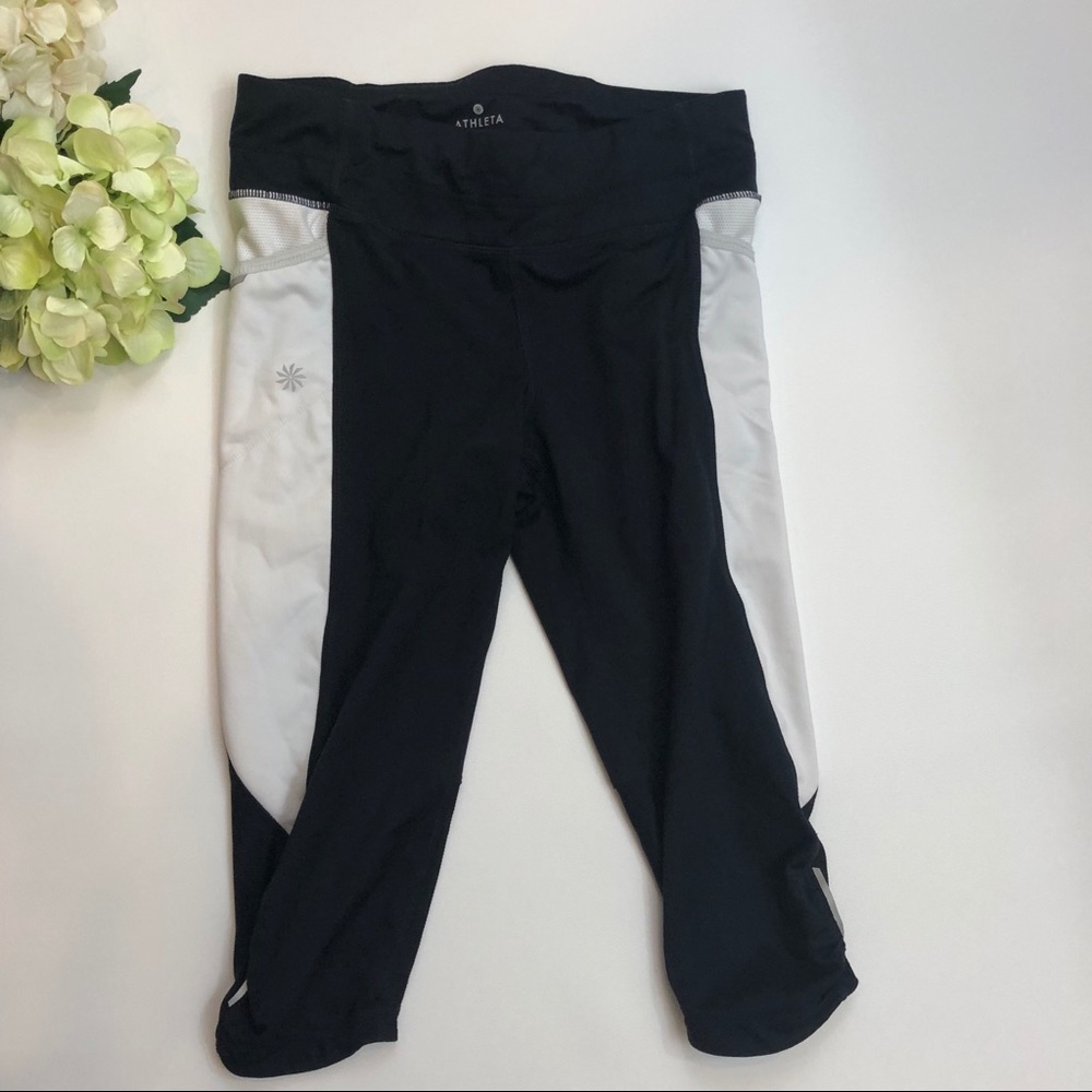 Athleta Running Yoga Capris Leggings Mesh Panels S
